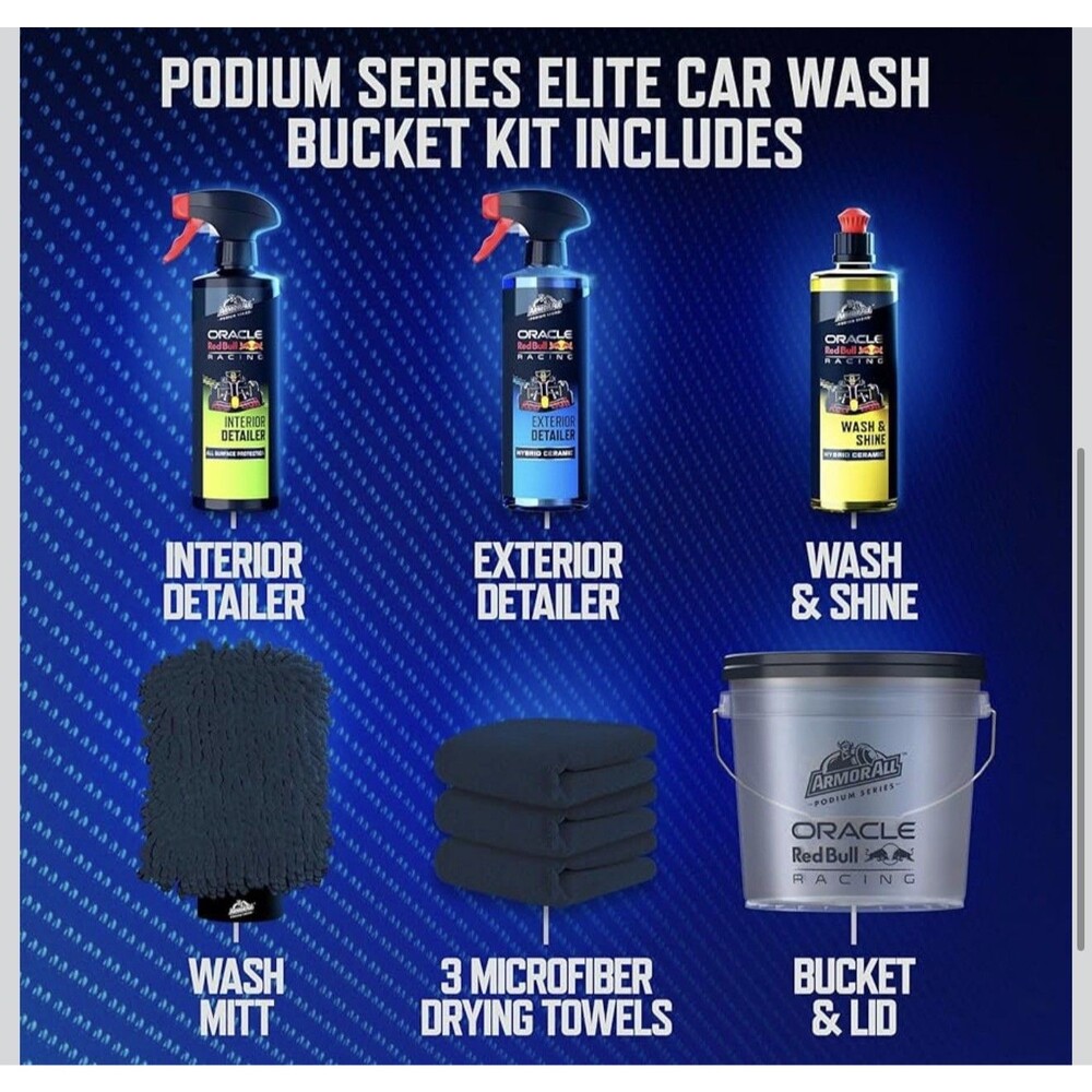 Armor All Podium Series Elite - Kit de limpieza de coche de 9 piezas con cubo - Picture 2 of 4